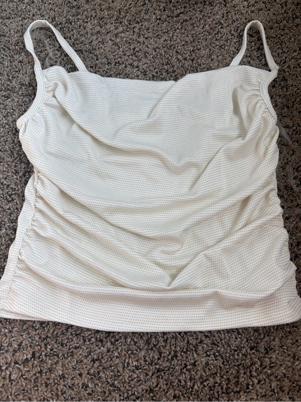 NWT No Boundaries Ruched Tank Top with Dot Pattern